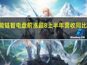 能链智电盘前涨超8% 上半年营收同比增132%