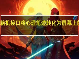 脑机接口将心理笔迹转化为屏幕上的文字