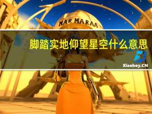 脚踏实地仰望星空什么意思