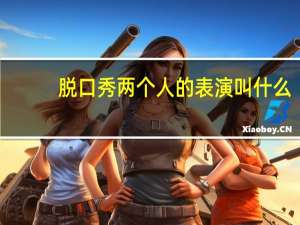 脱口秀两个人的表演叫什么