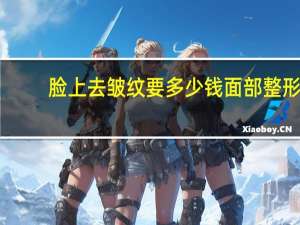 脸上去皱纹要多少钱 面部整形除皱费用多少钱