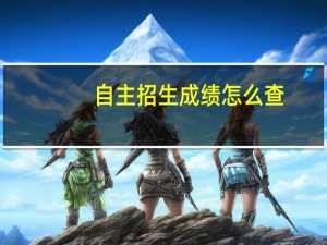 自主招生成绩怎么查