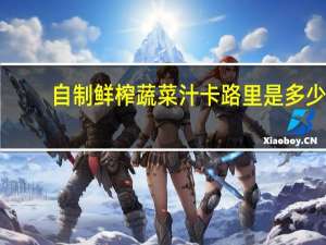 自制鲜榨蔬菜汁卡路里是多少