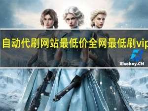 自动代刷网站最低价 全网最低刷vip网站