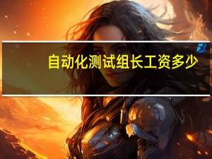 自动化测试组长工资多少