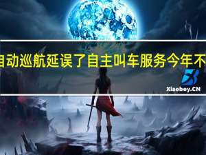 自动巡航延误了自主叫车服务今年不会推出