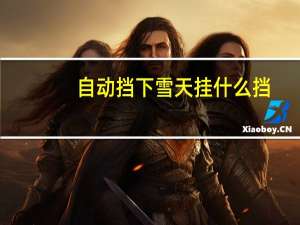 自动挡下雪天挂什么挡