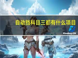 自动挡科目三都有什么项目