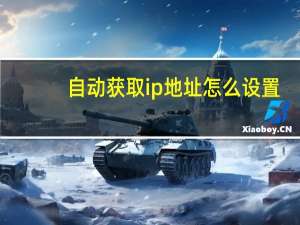 自动获取ip地址怎么设置（ip地址怎么设置）