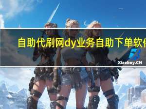 自助代刷网 dy业务自助下单软件