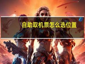 自助取机票怎么选位置