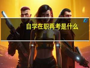 自学在职再考是什么