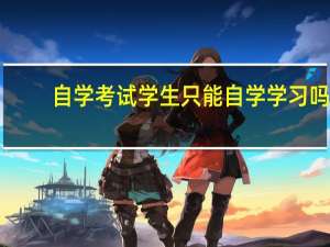 自学考试学生只能自学学习吗