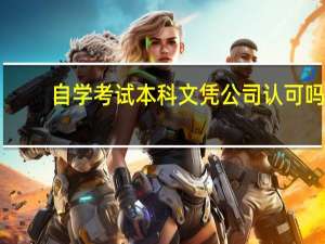 自学考试本科文凭公司认可吗