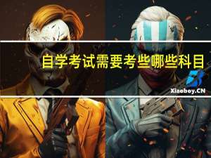 自学考试需要考些哪些科目