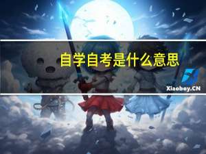 自学自考是什么意思