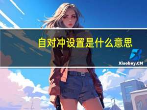 自对冲设置是什么意思
