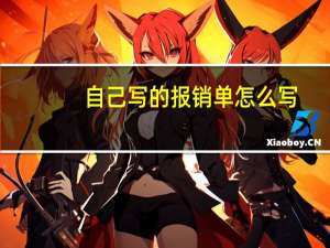 自己写的报销单怎么写