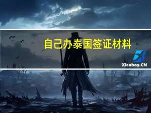 自己办泰国签证材料(去泰国办签证需要什么材料)