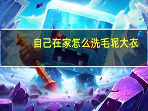 自己在家怎么洗毛呢大衣