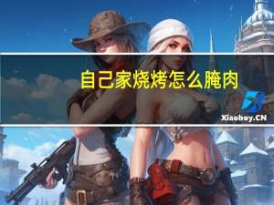 自己家烧烤怎么腌肉