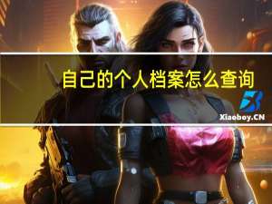 自己的个人档案怎么查询