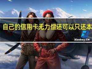 自己的信用卡无力偿还可以只还本金吗