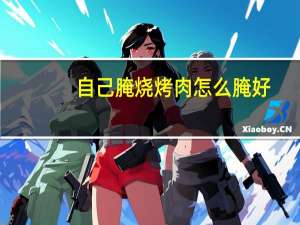 自己腌烧烤肉怎么腌好