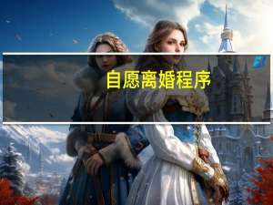 自愿离婚程序