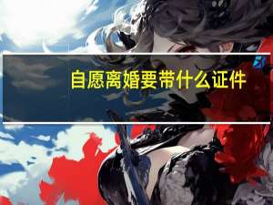 自愿离婚要带什么证件