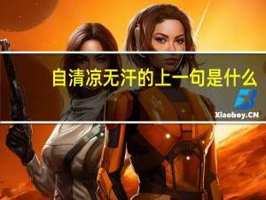 自清凉无汗的上一句是什么