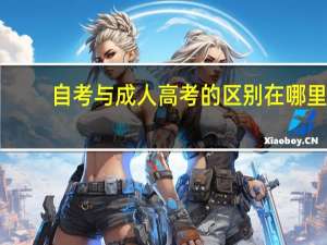 自考与成人高考的区别在哪里