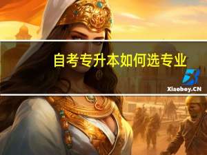 自考专升本如何选专业