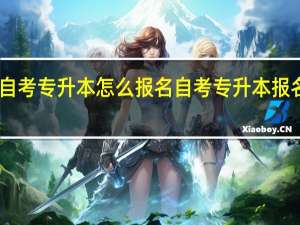 自考专升本怎么报名 自考专升本报名流程
