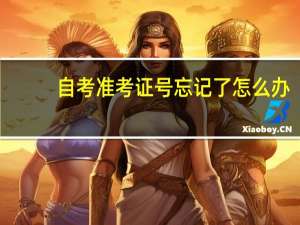 自考准考证号忘记了怎么办