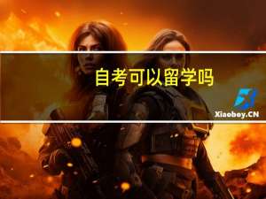 自考可以留学吗