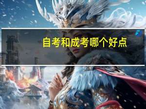 自考和成考哪个好点