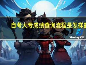 自考大专成绩查询流程是怎样的