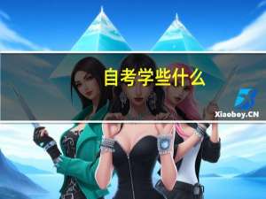 自考学些什么