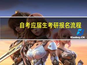 自考应届生考研报名流程