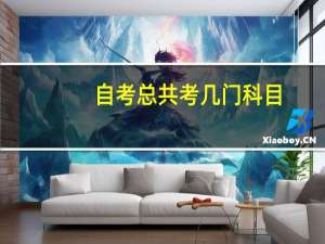 自考总共考几门科目