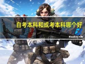 自考本科和成考本科哪个好