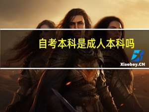 自考本科是成人本科吗