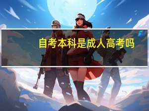 自考本科是成人高考吗