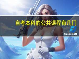 自考本科的公共课程有几门