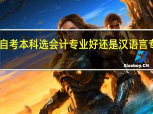 自考本科选会计专业好还是汉语言专业好