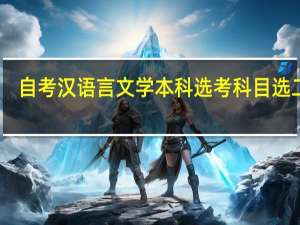 自考汉语言文学本科选考科目选二门，能不能多选
