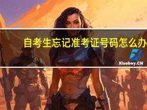 自考生忘记准考证号码怎么办