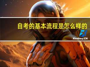 自考的基本流程是怎么样的