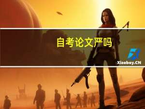 自考论文严吗